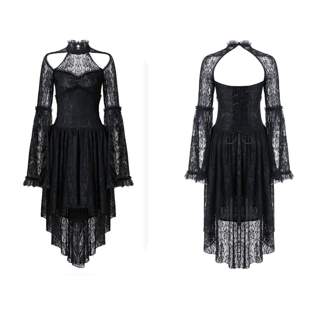 Darkinlove Women's Layered Lace Goth Little Black Dress