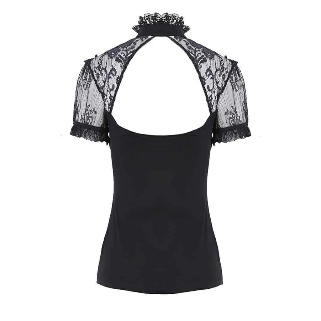 Darkinlove Women's Peekaboo Short Goth Top