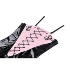 Darkinlove Women's Punk Contrast Color Patent Leather Slip Dress