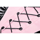 Darkinlove Women's Punk Contrast Color Patent Leather Slip Dress