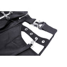 Darkinlove Women's Punk Cutout Buckle Pleated Skirt