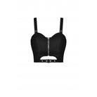 Darkinlove Women's Punk Front Zip Cutout Bustier