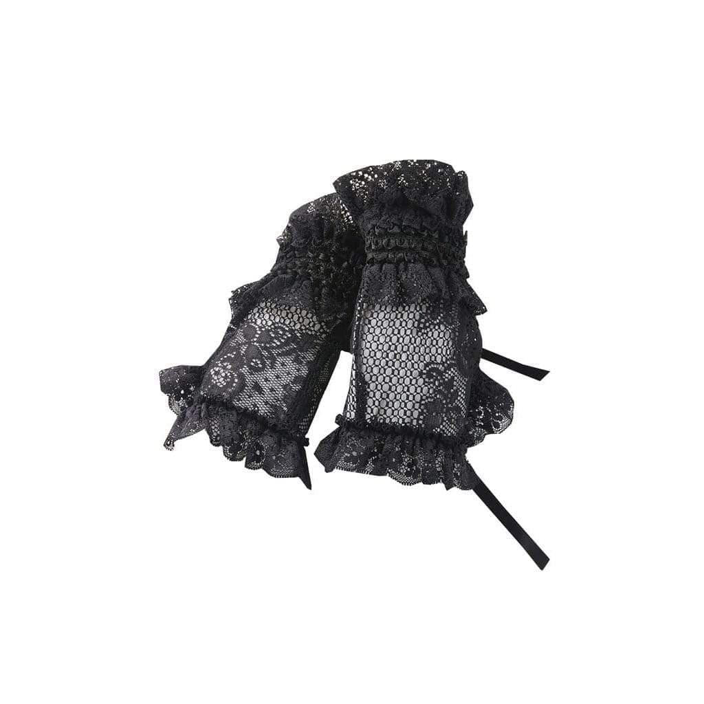 Darkinlove Women's Punk Goth Lace Fingerless Glove