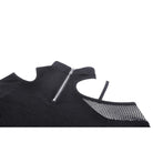 Darkinlove Women's Punk Irregular Cutout Mesh Splice Crop Top