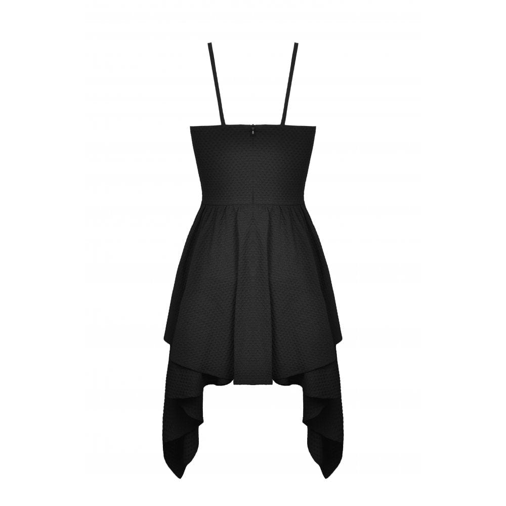 Darkinlove Women's Punk Irregular Hem Slip Dress