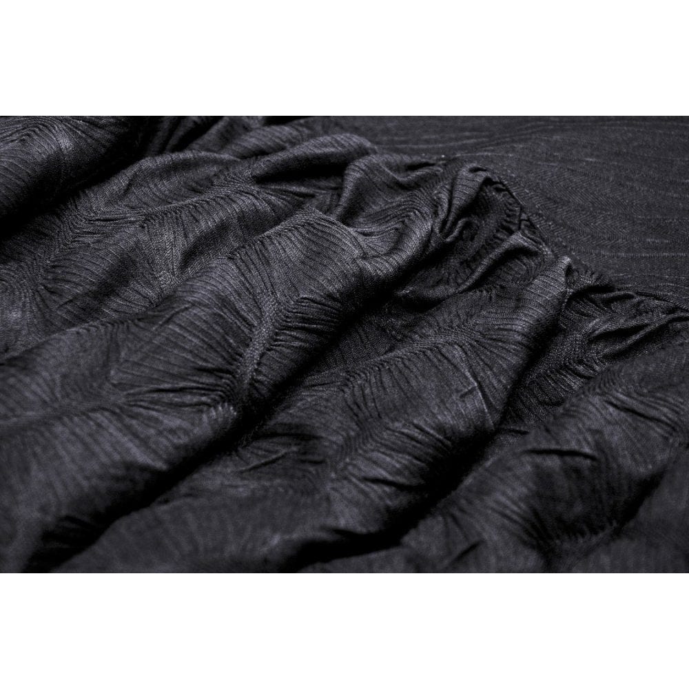 Darkinlove Women's Punk Irregular Mesh Splice Draped Skirt