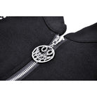 Darkinlove Women's Punk Mesh Splice Eyelets Crop Top