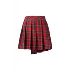 Darkinlove Women's Punk Red Plaid Pleated Skirt