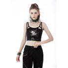 Darkinlove Women's Punk Ripped Devil Fish Bustier