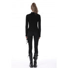 Darkinlove Women's Punk Ripped Mesh Splice Shirt