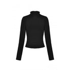 Darkinlove Women's Punk Ripped Mesh Splice Shirt