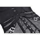 Darkinlove Women's Punk Ripped Mesh Splice Shirt