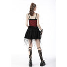 Darkinlove Women's Punk Rock Ripped Mesh Short Skirt