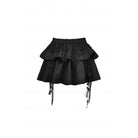 Darkinlove Women's Punk Side Zip Ruffles Short Skirt