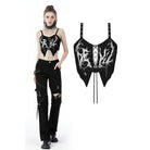 Darkinlove Women's Punk Skeleton Printed Bustier