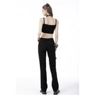 Darkinlove Women's Punk Skeleton Printed Bustier