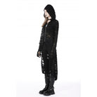 Darkinlove Women's Punk Split Ripped Coat with Hood