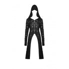 Darkinlove Women's Punk Split Ripped Coat with Hood