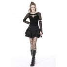 Darkinlove Women's Punk Strappy Layered Skirt