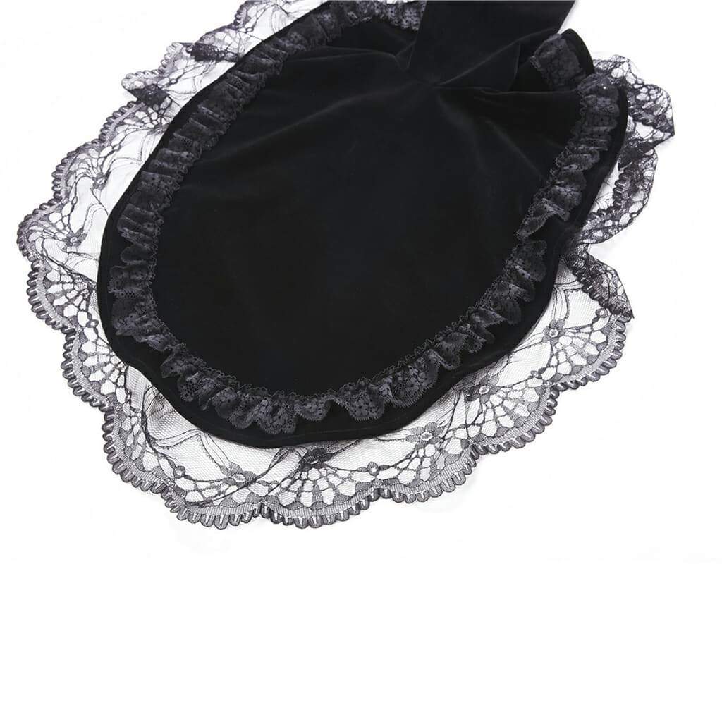 Darkinlove Women's Rosette Velour Goth Cape