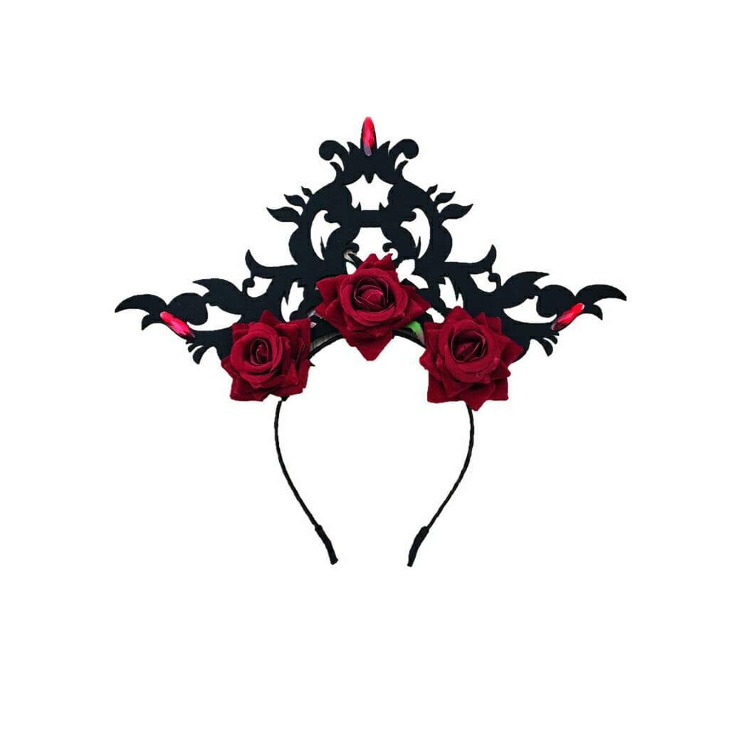 Women's Scarlet Rose Goth Fascinator