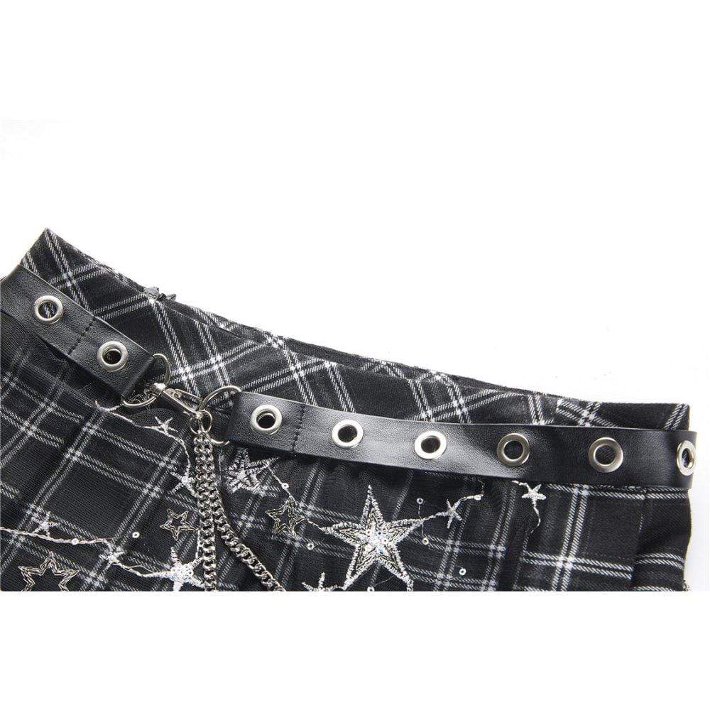 Darkinlove Women's Tartan & Starr Punk Skirt