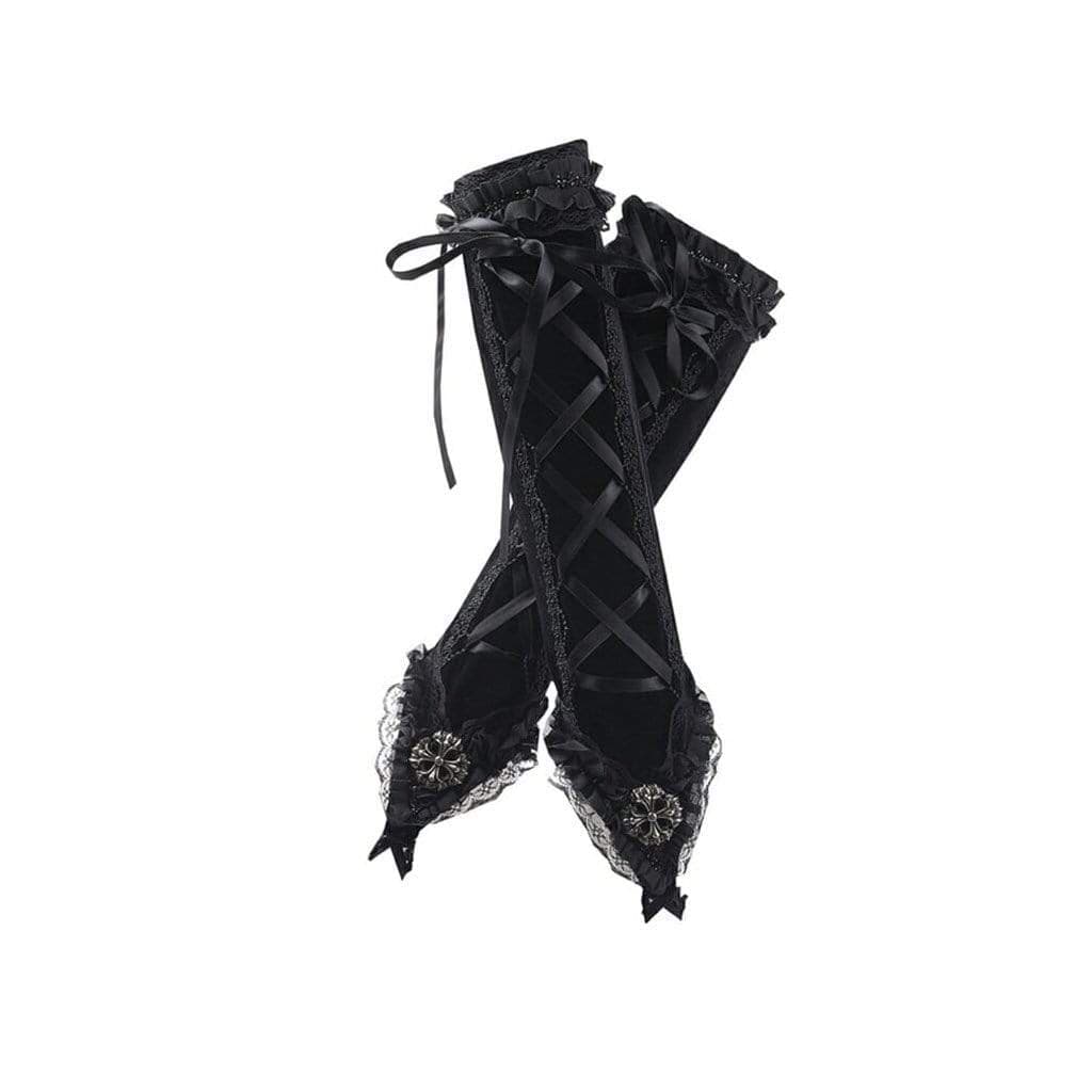 Darkinlove Women's Vintage Goth Lace Gloves