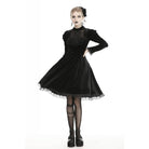 Darkinlove Women's Vintage Lace Collar Velet Dresses