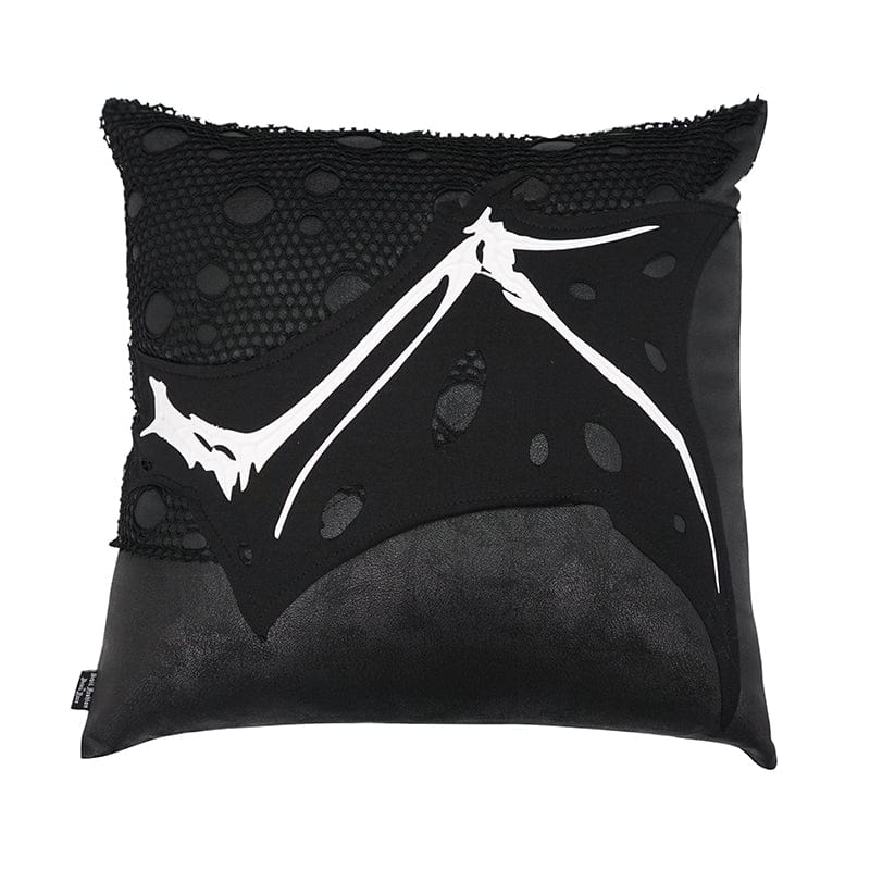 DEVIL FASHION Gothic Ripped Mesh Splice Pillow Case with Pillow Inner