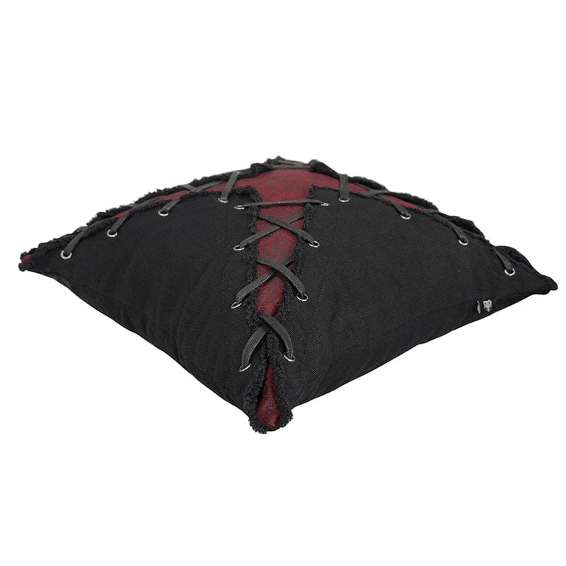 DEVIL FASHION Gothic Strappy Unedged Pillow Case with Pillow Inner