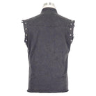DEVIL FASHION Men's Distressed Sleeveless Punk Shirt