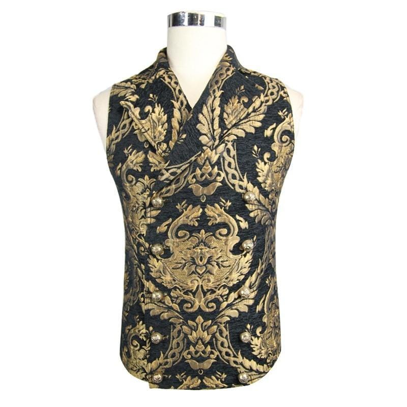 DEVIL FASHION Men's Double Breasted Waistcoat