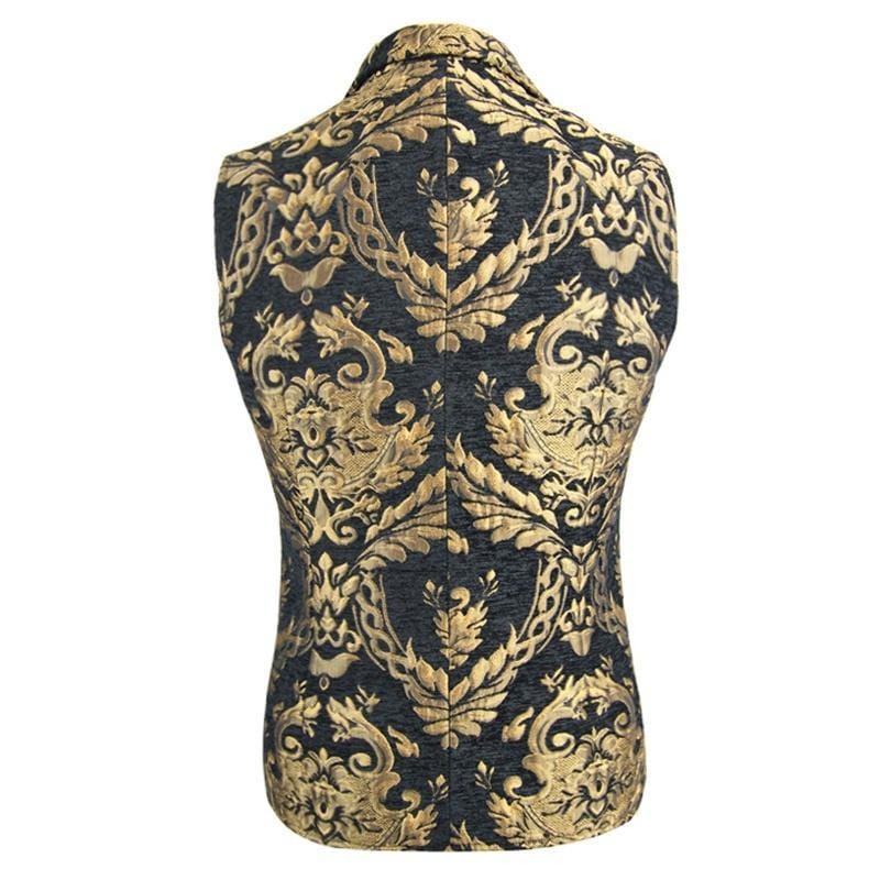 DEVIL FASHION Men's Double Breasted Waistcoat