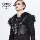 DEVIL FASHION Men's Fluffy Fur Belts Waistcoats