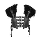 DEVIL FASHION Men's Fluffy Fur Belts Waistcoats