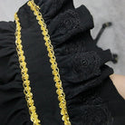 DEVIL FASHION Men's Goth Dress Shirt With Ornamental Jabot