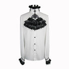 Men's Goth Dress Shirt With Ornamental Jabot