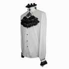 Men's Goth Dress Shirt With Ornamental Jabot