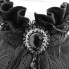 DEVIL FASHION Men's Goth Puff Sleeved Shirt With Bow tie