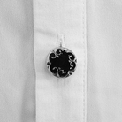 DEVIL FASHION Men's Goth Puff Sleeved Shirt With Bow tie