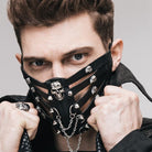 DEVIL FASHION Men's Goth Skull Face Muzzle Mask