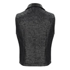 DEVIL FASHION Men's Gothic Asymmetric Zipper Lace-up Waistcoat