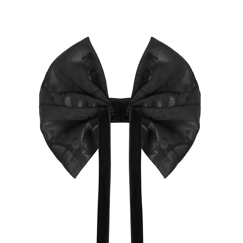 DEVIL FASHION Men's Gothic Bowknot Necktie Black