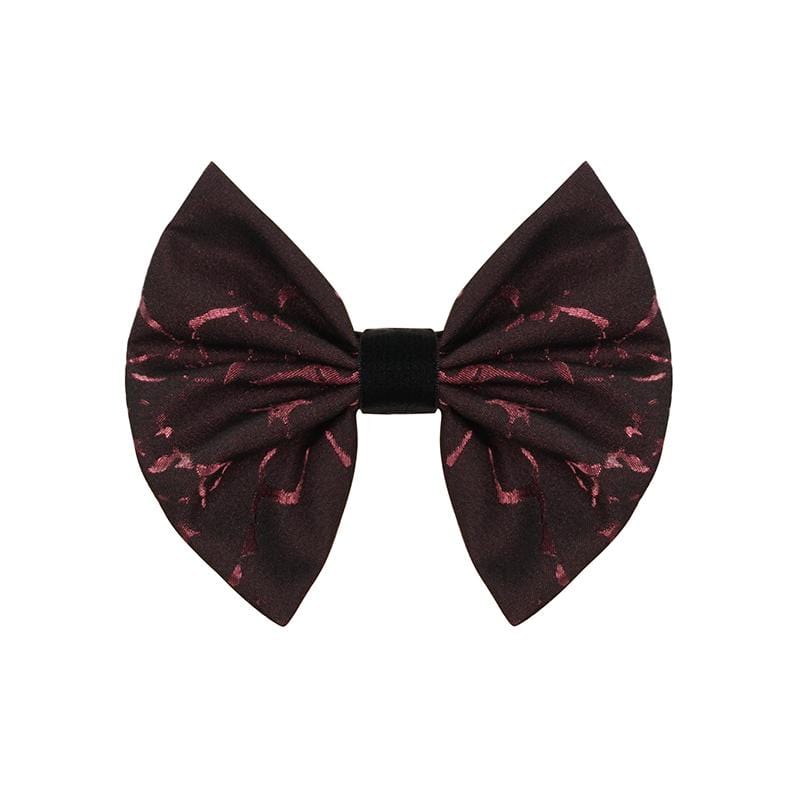 DEVIL FASHION Men's Gothic Bowknot Necktie Red