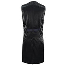 DEVIL FASHION Men's Gothic Cashew Printed Swallow-tailed Waistcaot Blue