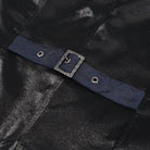 DEVIL FASHION Men's Gothic Cashew Printed Swallow-tailed Waistcaot Blue