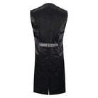 DEVIL FASHION Men's Gothic Cashew Printed Swallow-tailed Waistcoat Grey
