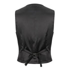 DEVIL FASHION Men's Gothic Embossed Waistcoat with Brooch Red