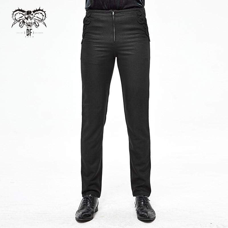 Men's Gothic Front Zip Suit Pants