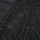 Men's Gothic Irregular Ruched Black Long Jacket with Hood